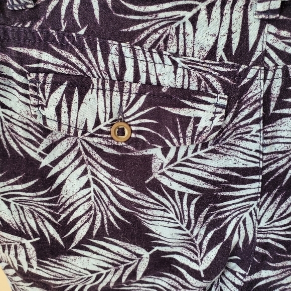Sonoma blue palm print linen blens shorts Sz. 8 - Picture 6 of 7